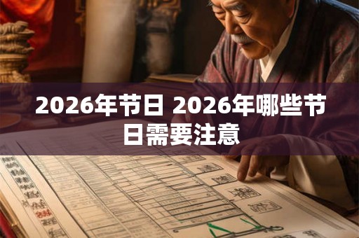 2026年节日 2026年哪些节日需要注意