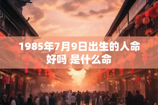1985年7月9日出生的人命好吗 是什么命