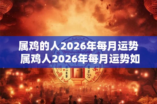 属鸡的人2026年每月运势 属鸡人2026年每月运势如何