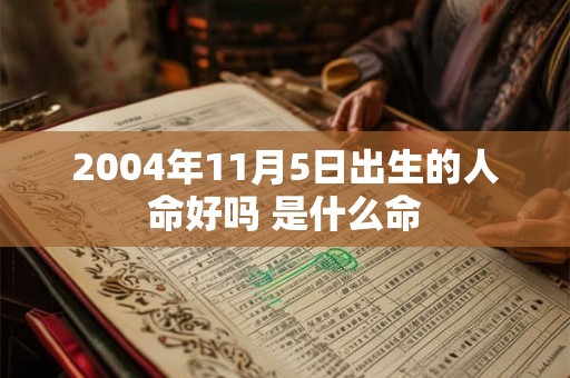 2004年11月5日出生的人命好吗 是什么命