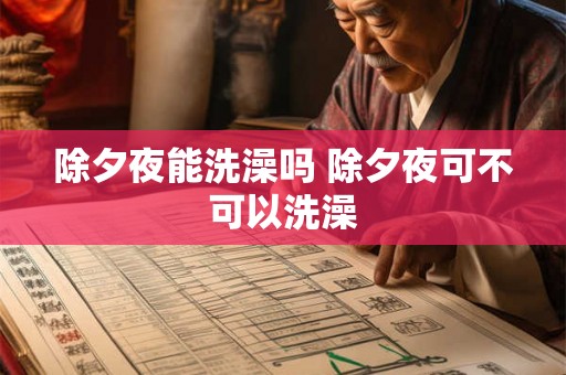 除夕夜能洗澡吗 除夕夜可不可以洗澡