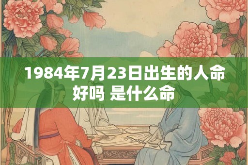 1984年7月23日出生的人命好吗 是什么命