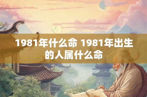 1981年什么命 1981年出生的人属什么命