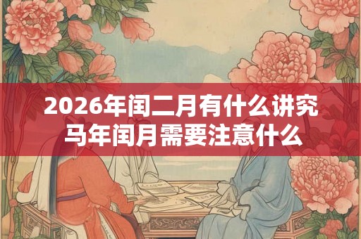 2026年闰二月有什么讲究 马年闰月需要注意什么 2026年闰二月有什么讲究 马年闰月需要注意什么