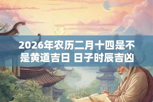 2026年农历二月十四是不是黄道吉日 日子时辰吉凶