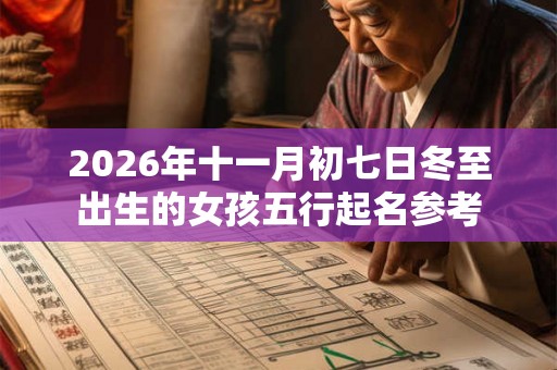 2026年十一月初七日冬至出生的女孩五行起名参考