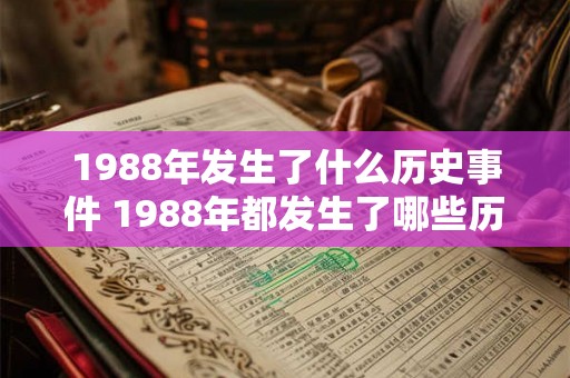1988年发生了什么历史事件 1988年都发生了哪些历史事件 1988年发生了什么历史事件 1988年都发生了哪些历史事件