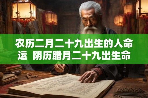 农历二月二十九出生的人命运  阴历腊月二十九出生命运