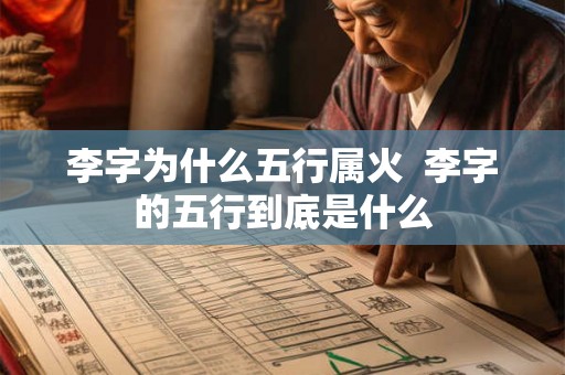 李字为什么五行属火  李字的五行到底是什么