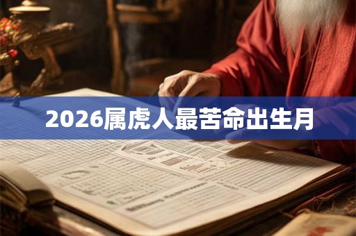 2026属虎人最苦命出生月 2026属虎人最苦命出生月