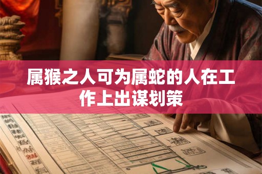 属猴之人可为属蛇的人在工作上出谋划策