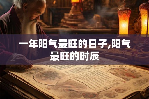 一年阳气最旺的日子,阳气最旺的时辰