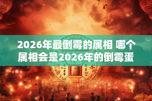 2026年最倒霉的属相 哪个属相会是2026年的倒霉蛋