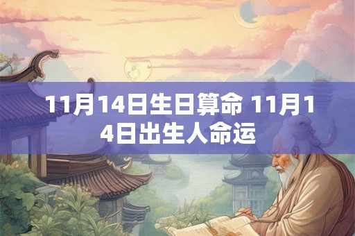 11月14日生日算命 11月14日出生人命运