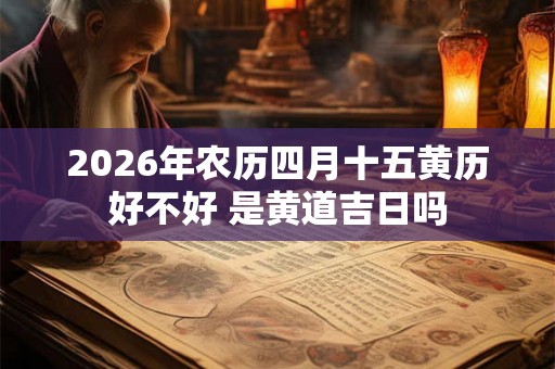 2026年农历四月十五黄历好不好 是黄道吉日吗