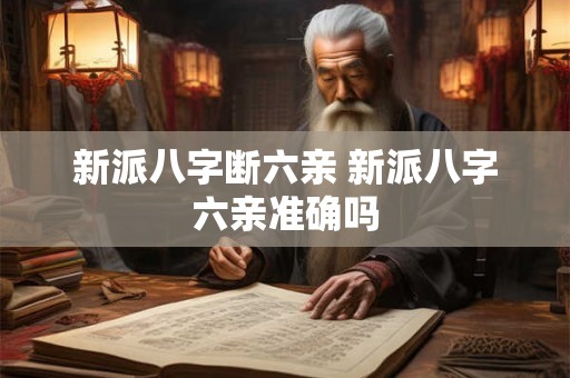 新派八字断六亲 新派八字六亲准确吗