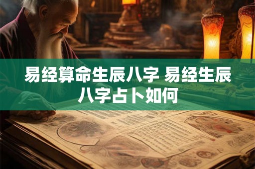 易经算命生辰八字 易经生辰八字占卜如何