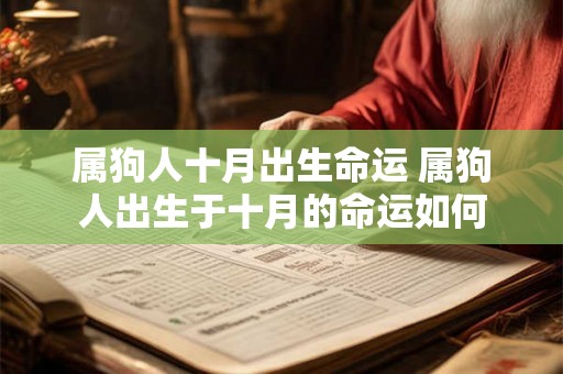 属狗人十月出生命运 属狗人出生于十月的命运如何