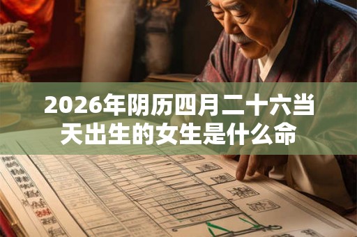2026年阴历四月二十六当天出生的女生是什么命