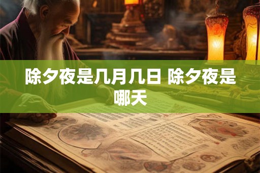 除夕夜是几月几日 除夕夜是哪天