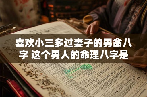 喜欢小三多过妻子的男命八字 这个男人的命理八字是否注定喜欢小三多于自己的妻子