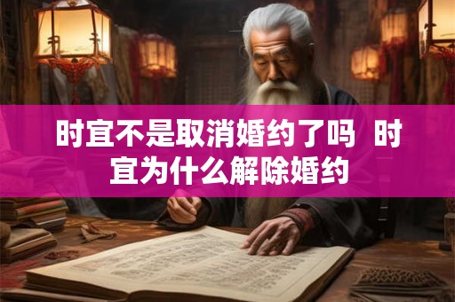 时宜不是取消婚约了吗  时宜为什么解除婚约