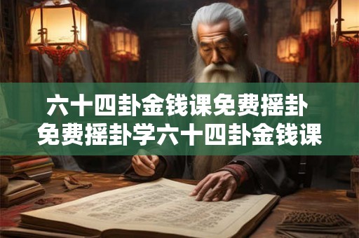 六十四卦金钱课免费摇卦 免费摇卦学六十四卦金钱课