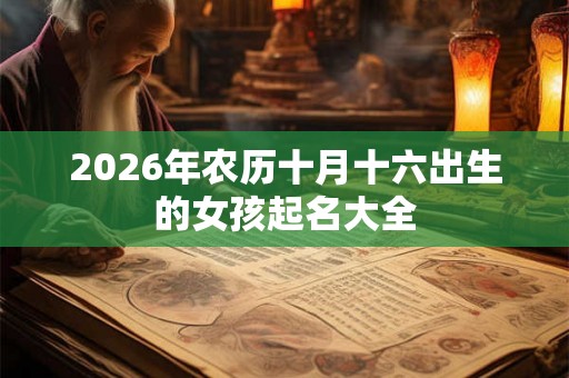 2026年农历十月十六出生的女孩起名大全