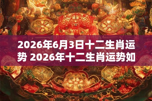 2026年6月3日十二生肖运势 2026年十二生肖运势如何