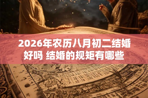 2026年农历八月初二结婚好吗 结婚的规矩有哪些 2026年农历八月初二结婚好吗 结婚的规矩有哪些