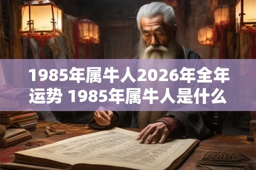 1985年属牛人2026年全年运势 1985年属牛人是什么命