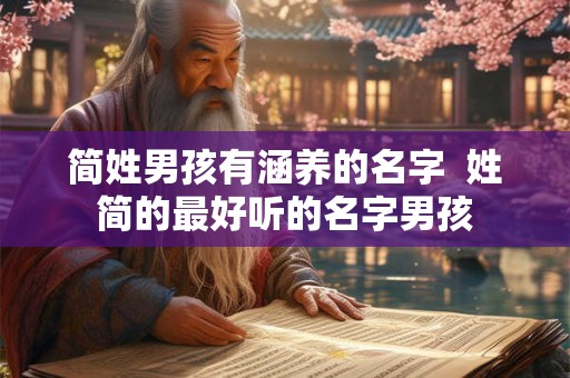 简姓男孩有涵养的名字 姓简的最好听的名字男孩 简姓男孩有涵养的名字 姓简的最好听的名字男孩