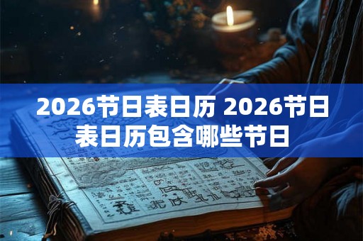 2026节日表日历 2026节日表日历包含哪些节日