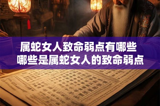 属蛇女人致命弱点有哪些 哪些是属蛇女人的致命弱点