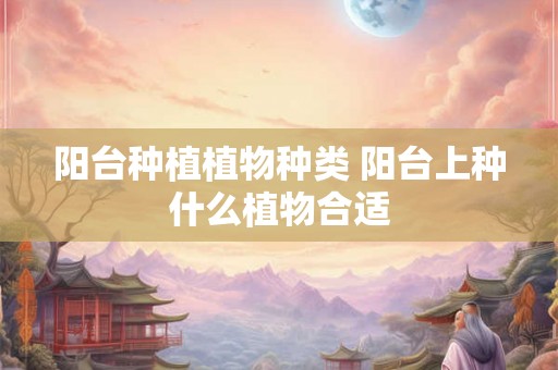 阳台种植植物种类 阳台上种什么植物合适