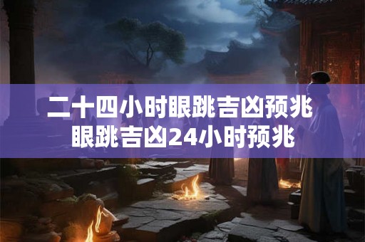 二十四小时眼跳吉凶预兆 眼跳吉凶24小时预兆