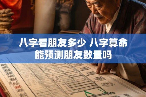 八字看朋友多少 八字算命能预测朋友数量吗