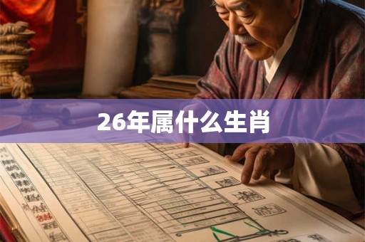 26年属什么生肖