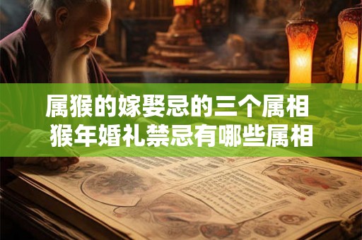 属猴的嫁娶忌的三个属相 猴年婚礼禁忌有哪些属相