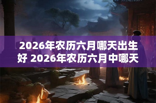 2026年农历六月哪天出生好 2026年农历六月中哪天出生最吉利