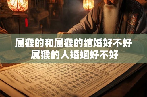 属猴的和属猴的结婚好不好 属猴的人婚姻好不好