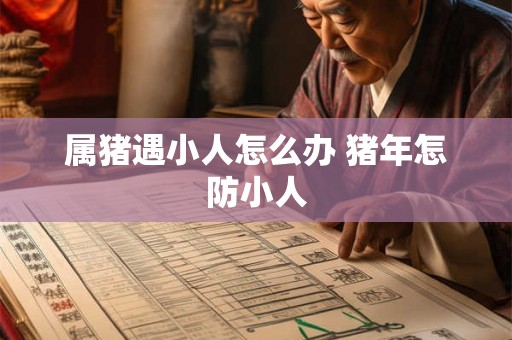 属猪遇小人怎么办 猪年怎防小人
