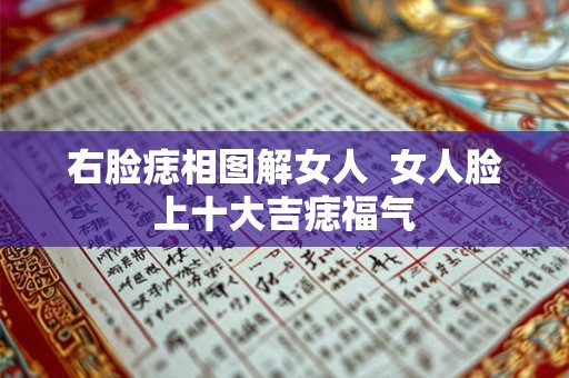 右脸痣相图解女人  女人脸上十大吉痣福气