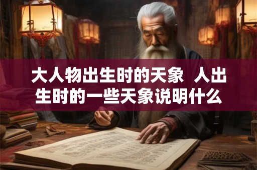大人物出生时的天象  人出生时的一些天象说明什么