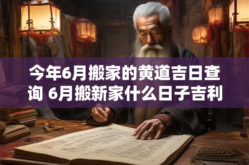 今年6月搬家的黄道吉日查询 6月搬新家什么日子吉利