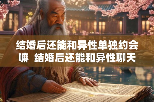 结婚后还能和异性单独约会嘛  结婚后还能和异性聊天吗
