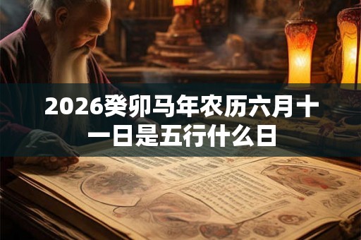 2026癸卯马年农历六月十一日是五行什么日 2026癸卯马年农历六月十一日是五行什么日