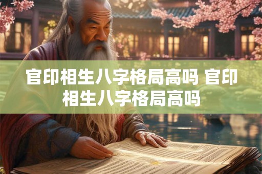 官印相生八字格局高吗 官印相生八字格局高吗 官印相生八字格局高吗 官印相生八字格局高吗