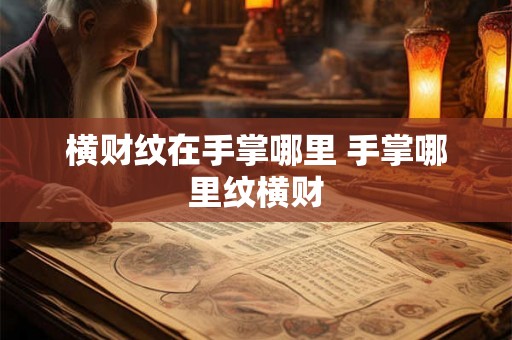 横财纹在手掌哪里 手掌哪里纹横财