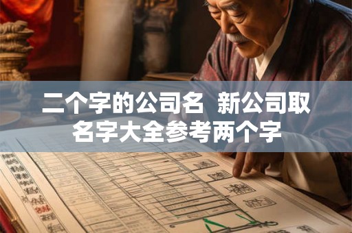 二个字的公司名  新公司取名字大全参考两个字